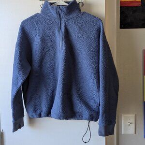 Everlane ReNew Blue Fleece Pullover Jacket Size Small